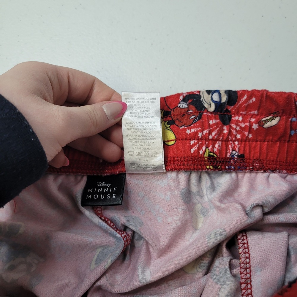 Disney Minnie Mouse Red Mickey Fireworks 4th of July Pajama Pants XL - Picture 5 of 5